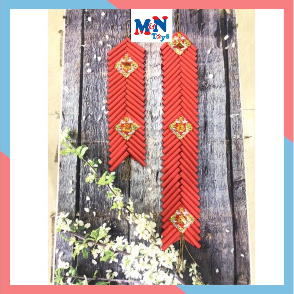 Mô hình dây trang trí màu đỏ chữ Phúc dài 100cm trang trí Tết đón Năm mới