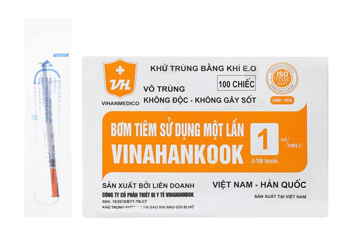 COMBO 10 Bơm tiêm 1ml Insullin Vinahankook