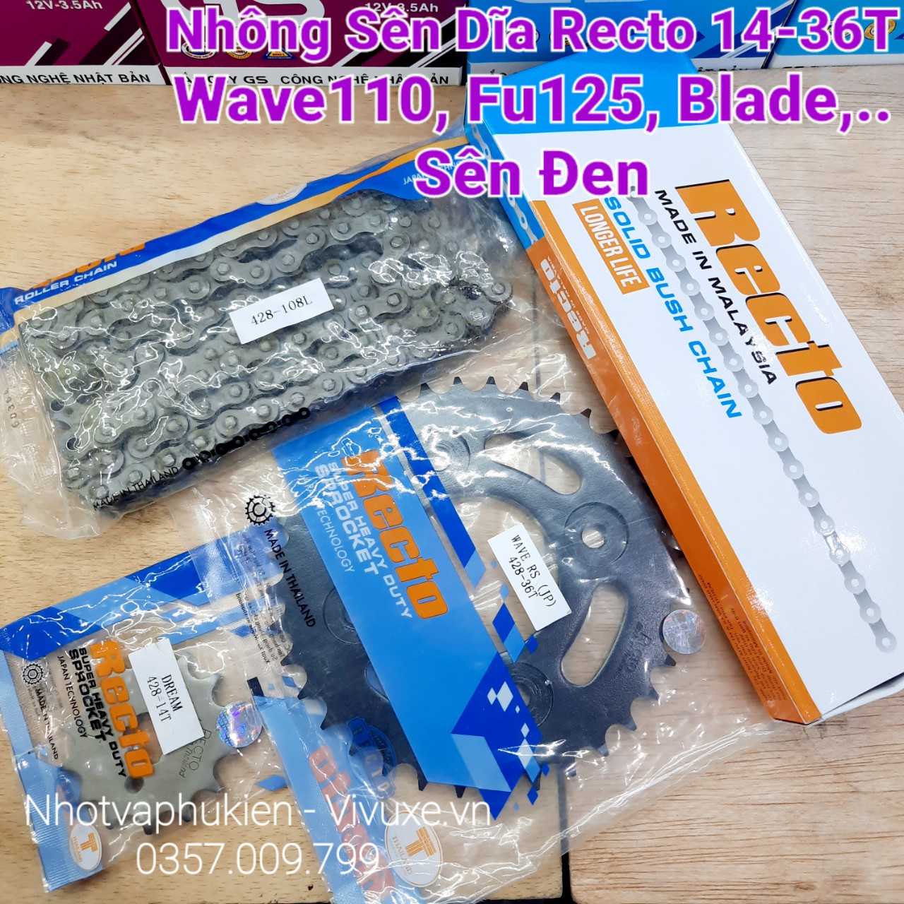 Nhông Sên Dĩa Recto WaveS110 Future125, Blade,......
