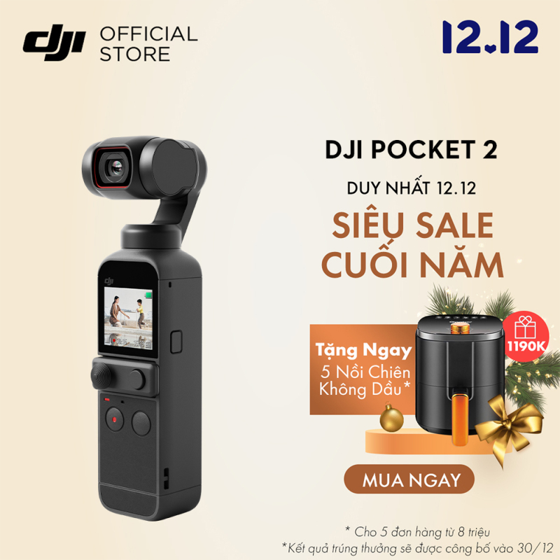Máy quay  phim DJI Osmo Pocket 2 chống rung 4K 60fps Hàng chính hãng