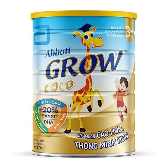 Giảm 40K đơn 699K Sữa Bột Abbott Grow Gold 3+ Hương Vani 1.7kg