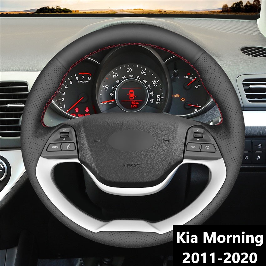 Bọc vô lăng da Kia Morning 2011-2020