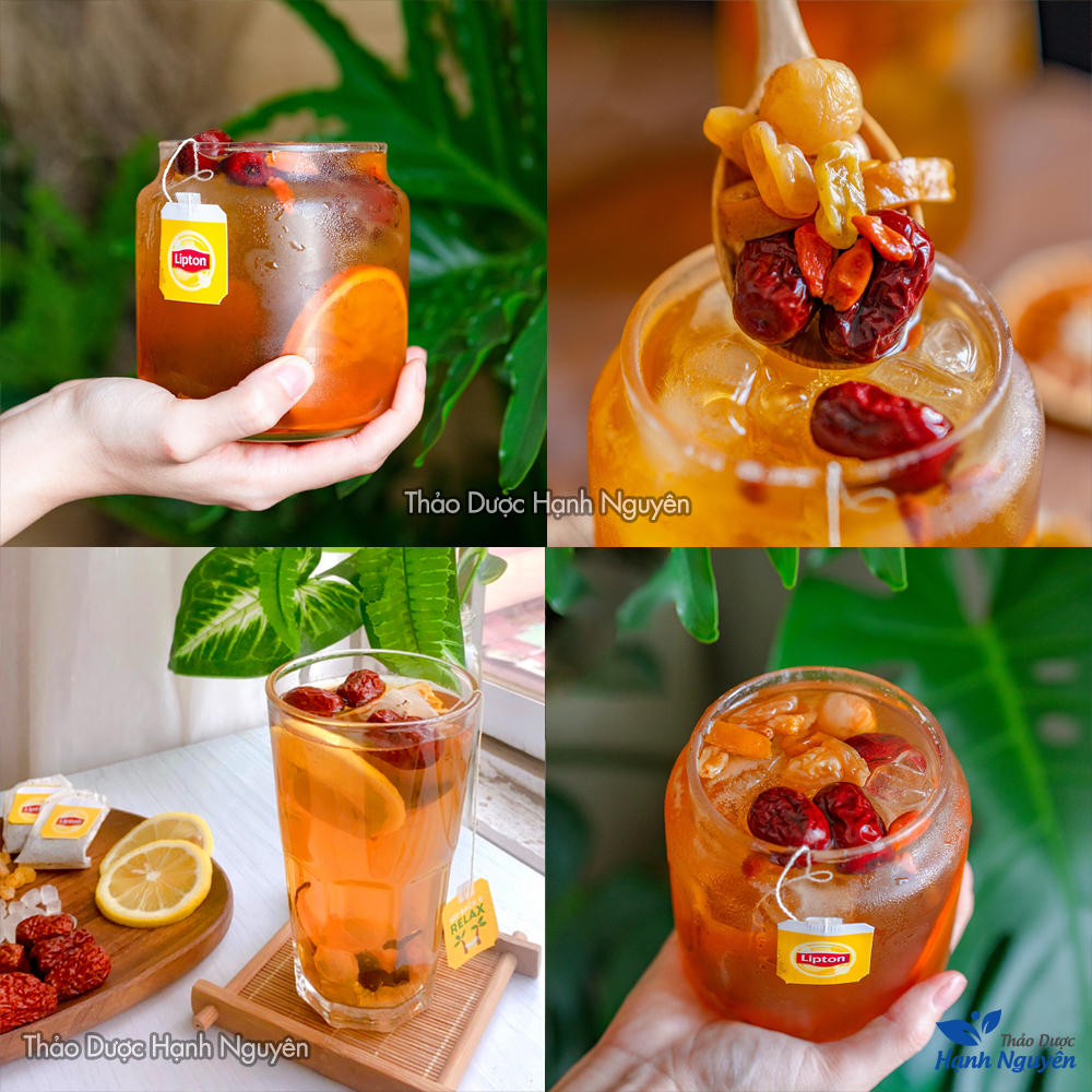 Trà lipton cam thảo xí muội 1 set, trà lipton thảo mộc thơm ngon, thanh nhiệt, giải khát ngày hè