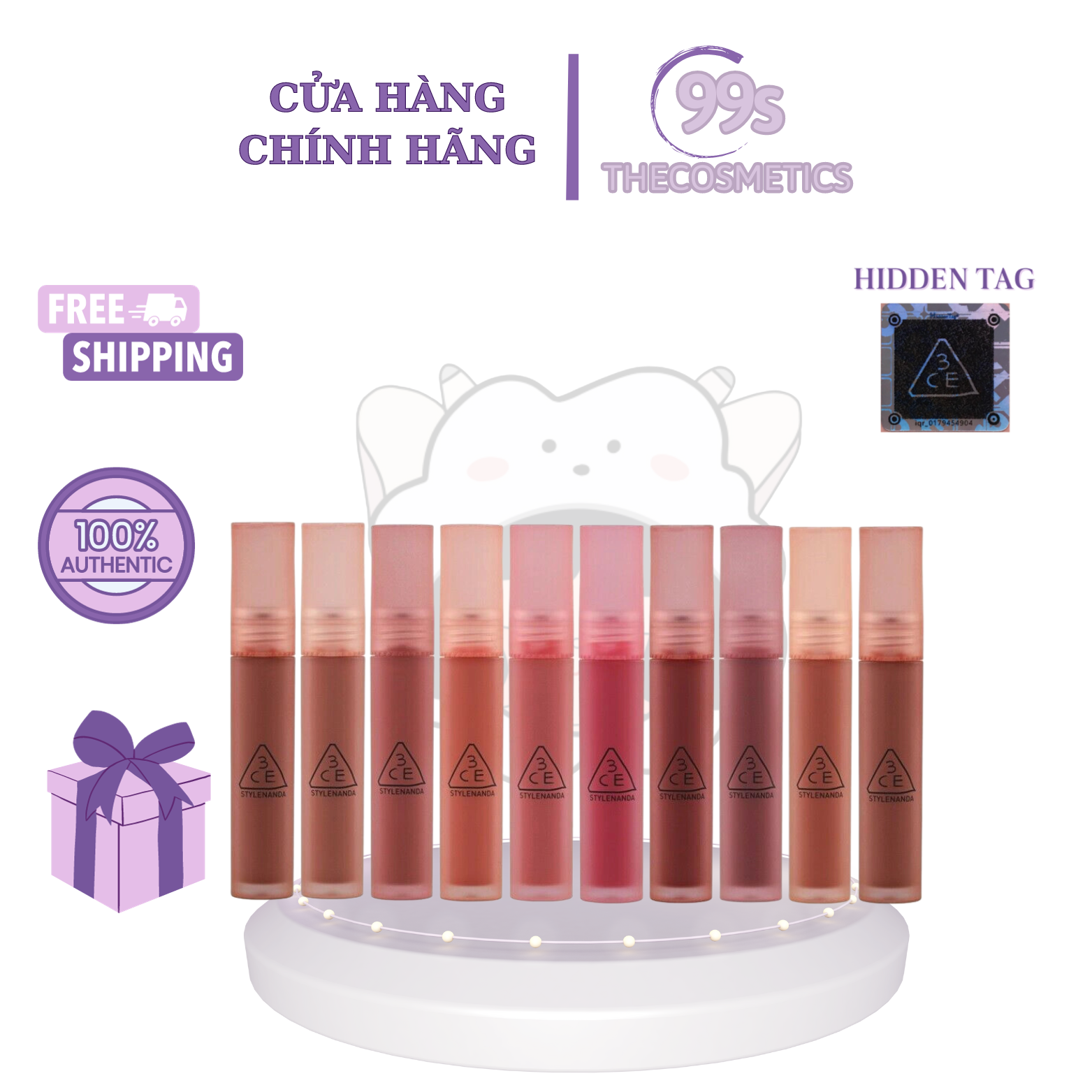 [Chính hãng] Son Tint Lì 3ce Blur Water Tint