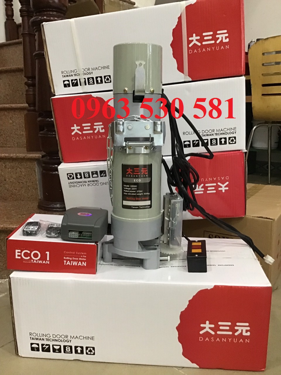 [HCM]MOTOR CỬA CUỐN DE400kg DASANYUAN (đủ bộ)