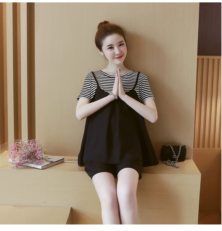 Bộ đồ bầu đùi đi chơi sang chảnh BDD48