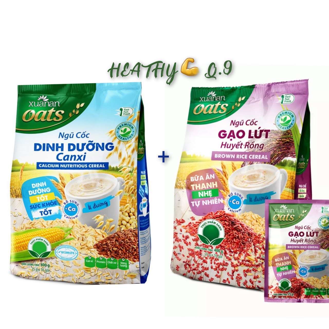 Combo ngũ cốc gạo lứt huyết rồng xuân an+ ngũ cốc dinh dưỡng canxi xuân an 4000gr