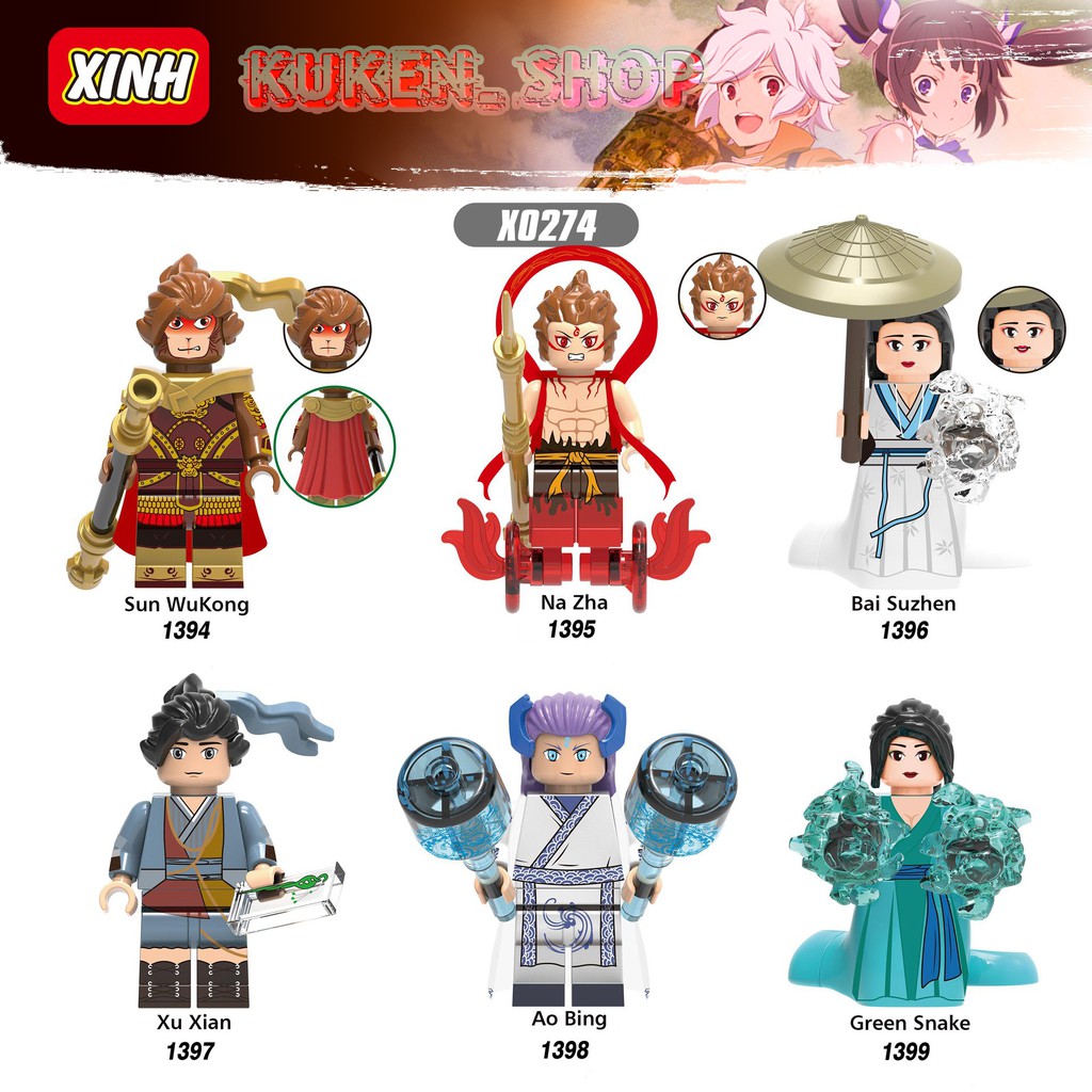 Đồ chơi Minifigures Tôn Ngộ Không Na Tra Mẫu Ra Siêu Đẹp X0274
