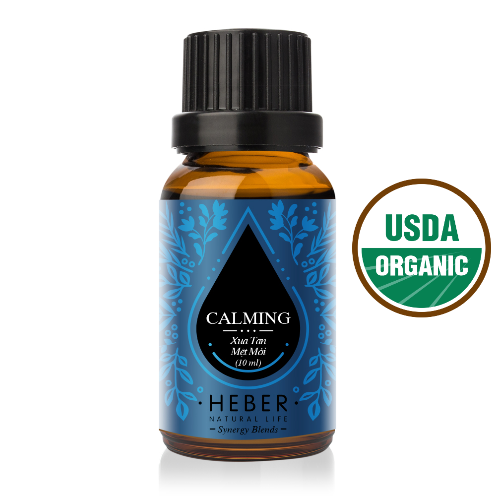 Tinh Dầu Xua Tan Mệt Mỏi - Calming Blends Essential Oil Heber Natural Life, 100% Thiên Nhiên Nguyên Chất, Xông Thơm Phòng