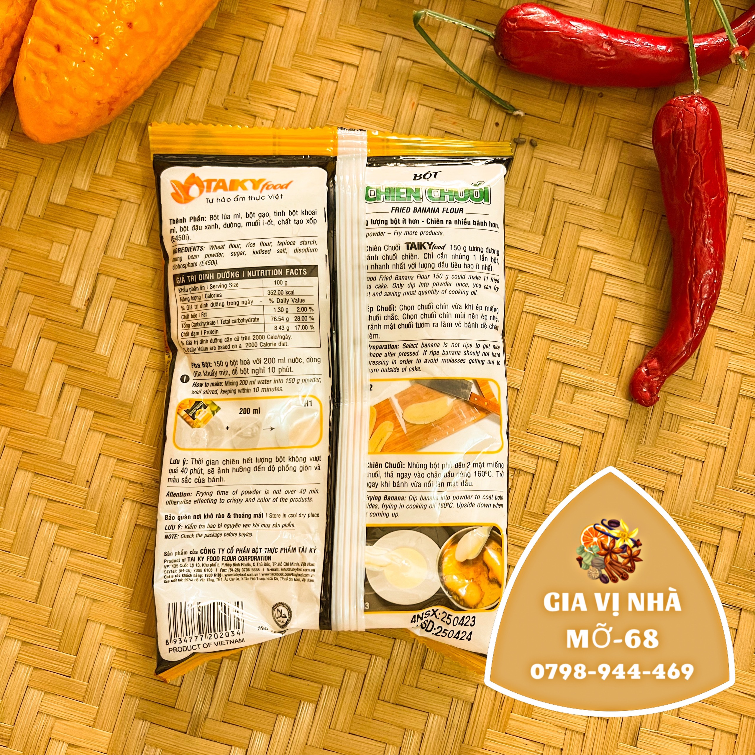 BỘT CHIÊN CHUỐI TÀI KÝ - GÒI 150GR