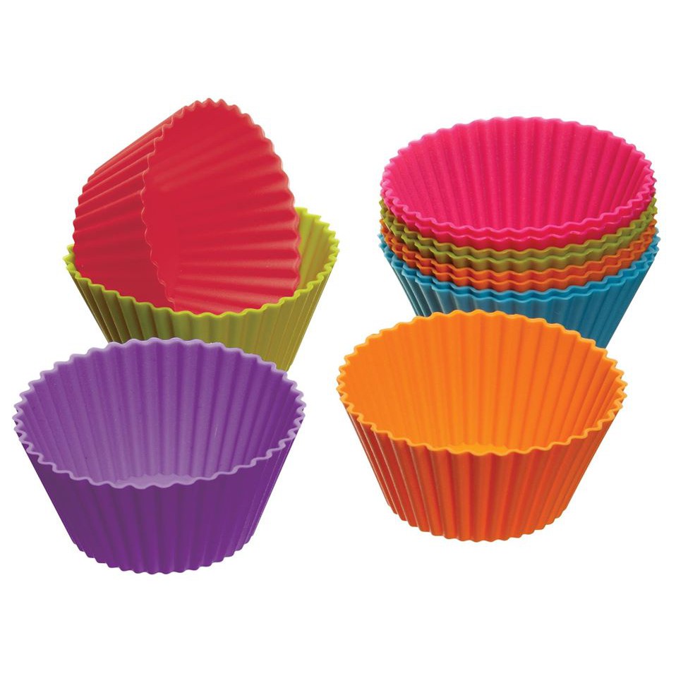 KHUÔN CAKE CUP SILICON HÌNH TRÒN (SET 8 CÁI )