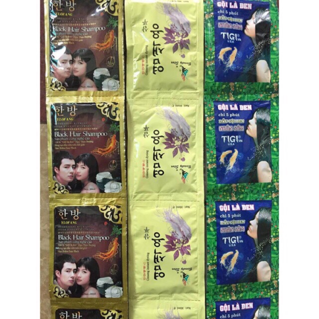 10 gói gội là đen thảo dược nhân sâm