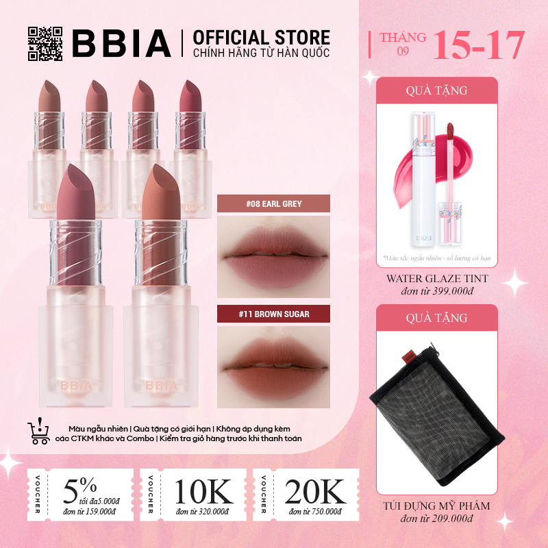 Son Thỏi Lì Bbia Last Powder Lipstick Version 2  3.5g