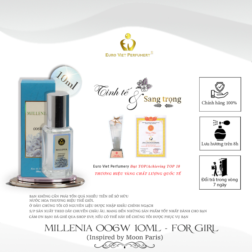 Nước hoa MILLENIA 006W  (NƯỚC HOA NỮ) 10ml-50ml