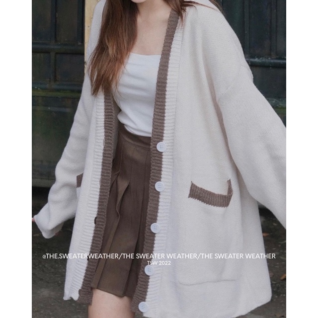 Áo khoác cardigan len viền mã Cadiganvien905_P5K4