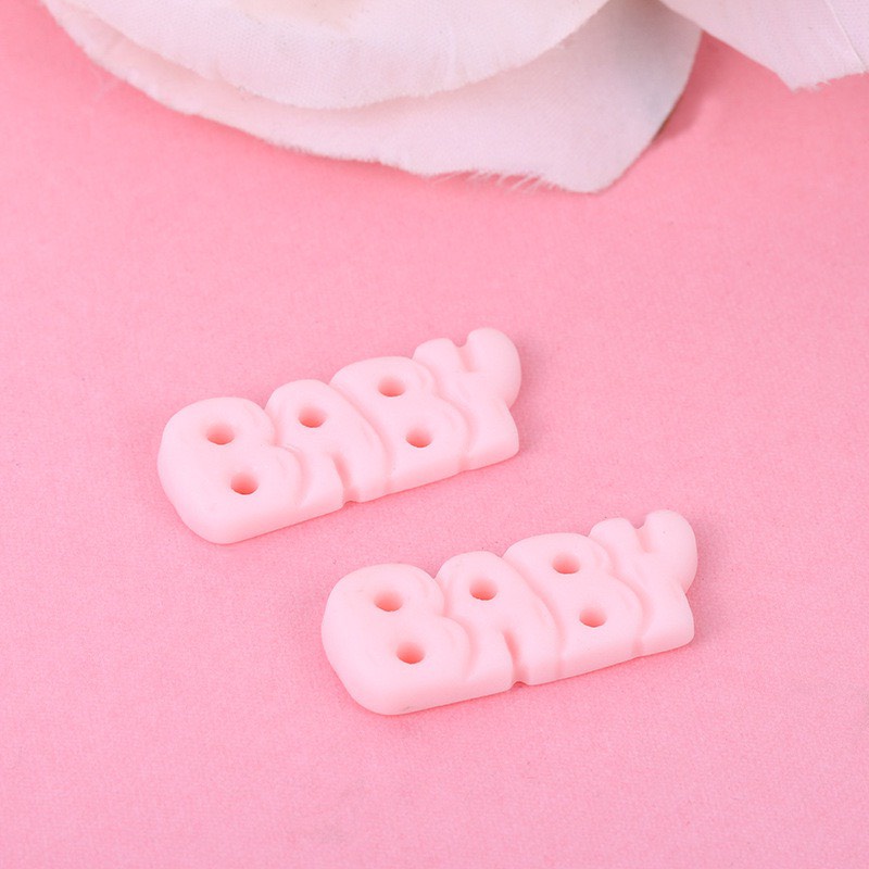 Charm slime/ Dụng Cụ Charm Trang Trí Hình Chữ Baby