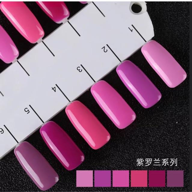 Set 6 chai sơn Gel Tím Violet VL
