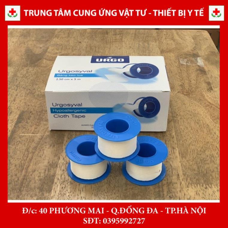 Băng keo lụa Urgo Urgosyval kích thước 2.5cm x 5m