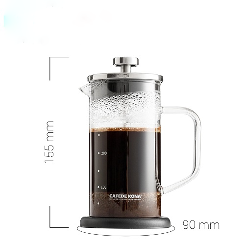 Bình French Press - Bình pha cà phê kiểu Pháp thủy tinh Cafede Kona