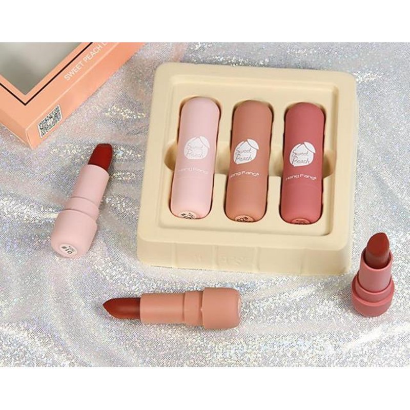Set 3 Cây Son Sáp Hengfang Sweet Peach