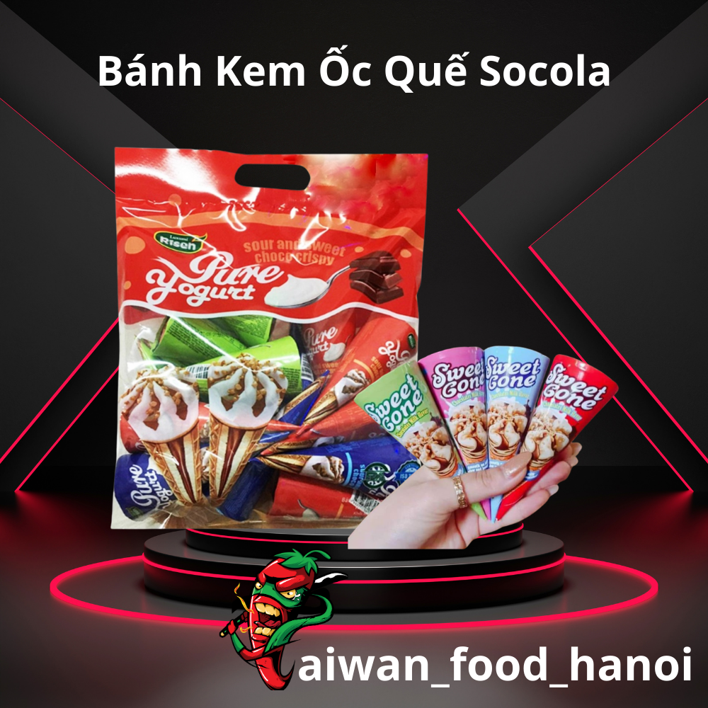 Bánh Kem Ốc Quế Socola Siêu Ngon - Bánh Ốc Quế Nhân Kem Socola - Taiwan Foods