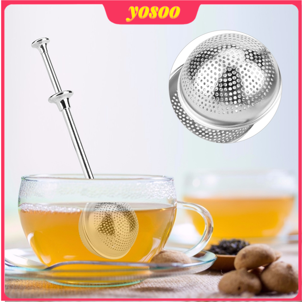 Stainless Steel Round Shape Retractable Tea Ball Infuser Filter Strainer Tea