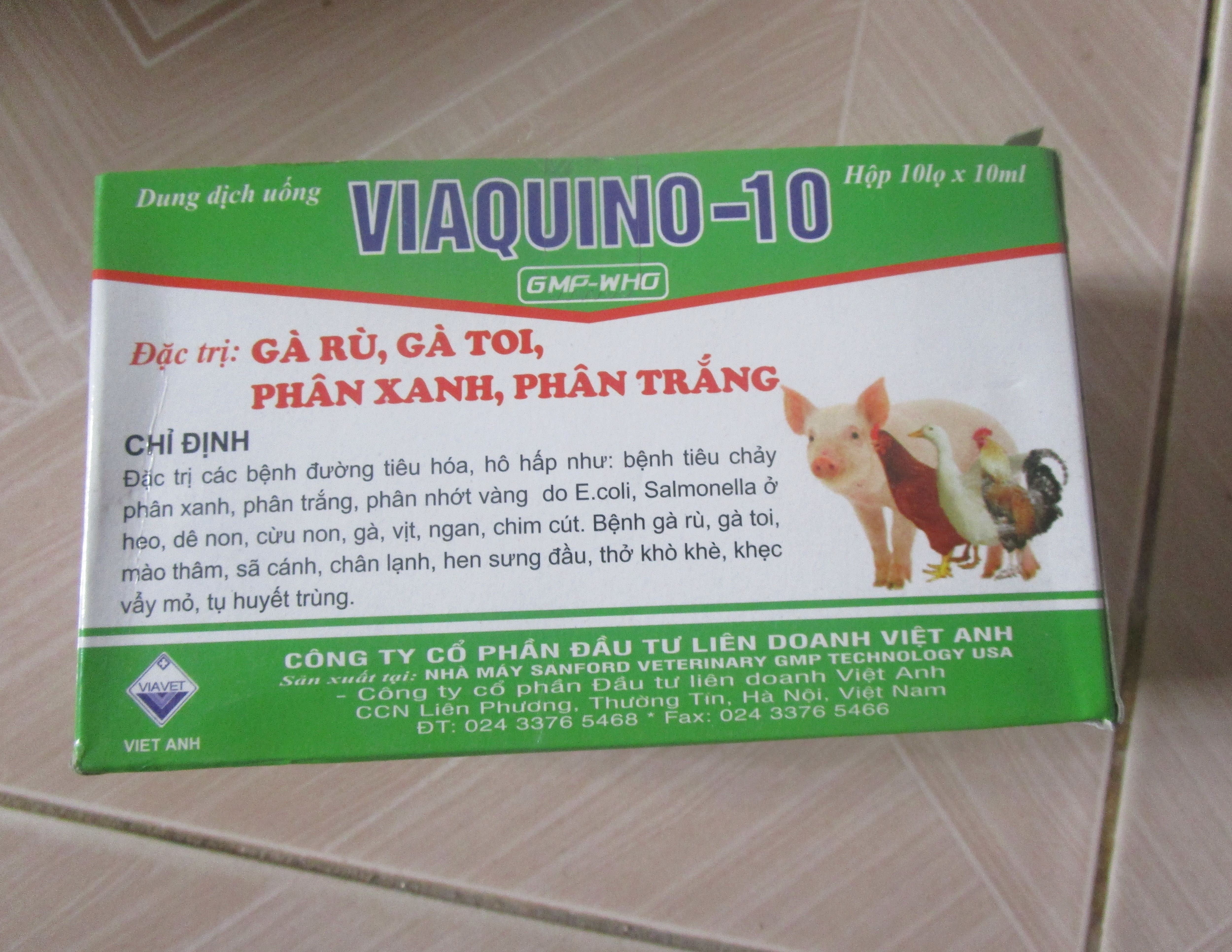 Vinaquino-10 (Hộp 10 lọ x 10 ml)
