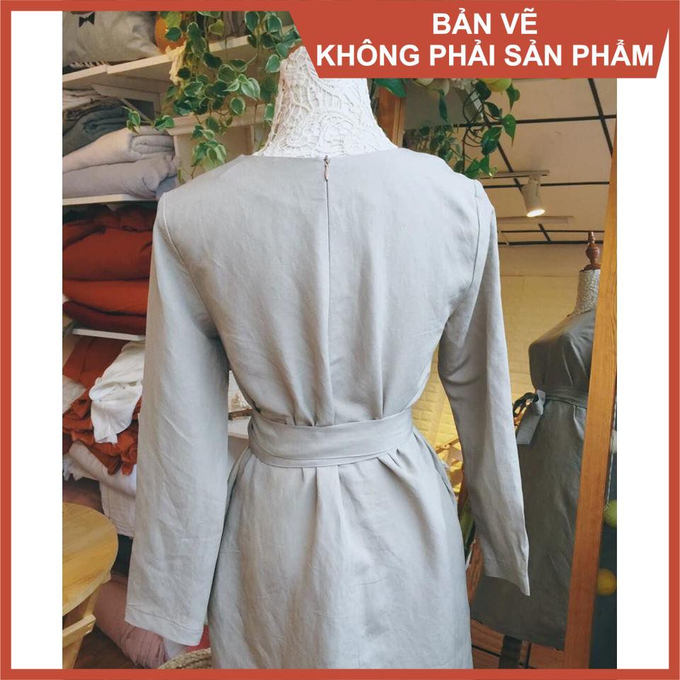 Rập giấy đầm kiểu nữ mã 973 (BẢN VẼ)