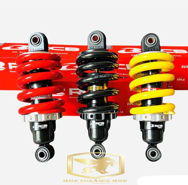 Phuộc RCB M2 gắn EXCITER 135 150 Đen Ty Vàng và Đỏ và Vàng hàng chính hãng Bảo Hành 12 tháng RACING BOY