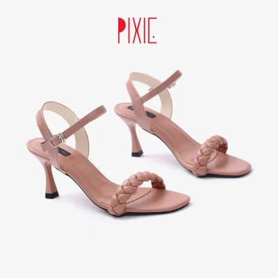 Giày Sandal Cao Gót 7cm Quai Thắt Bím Pixie X580