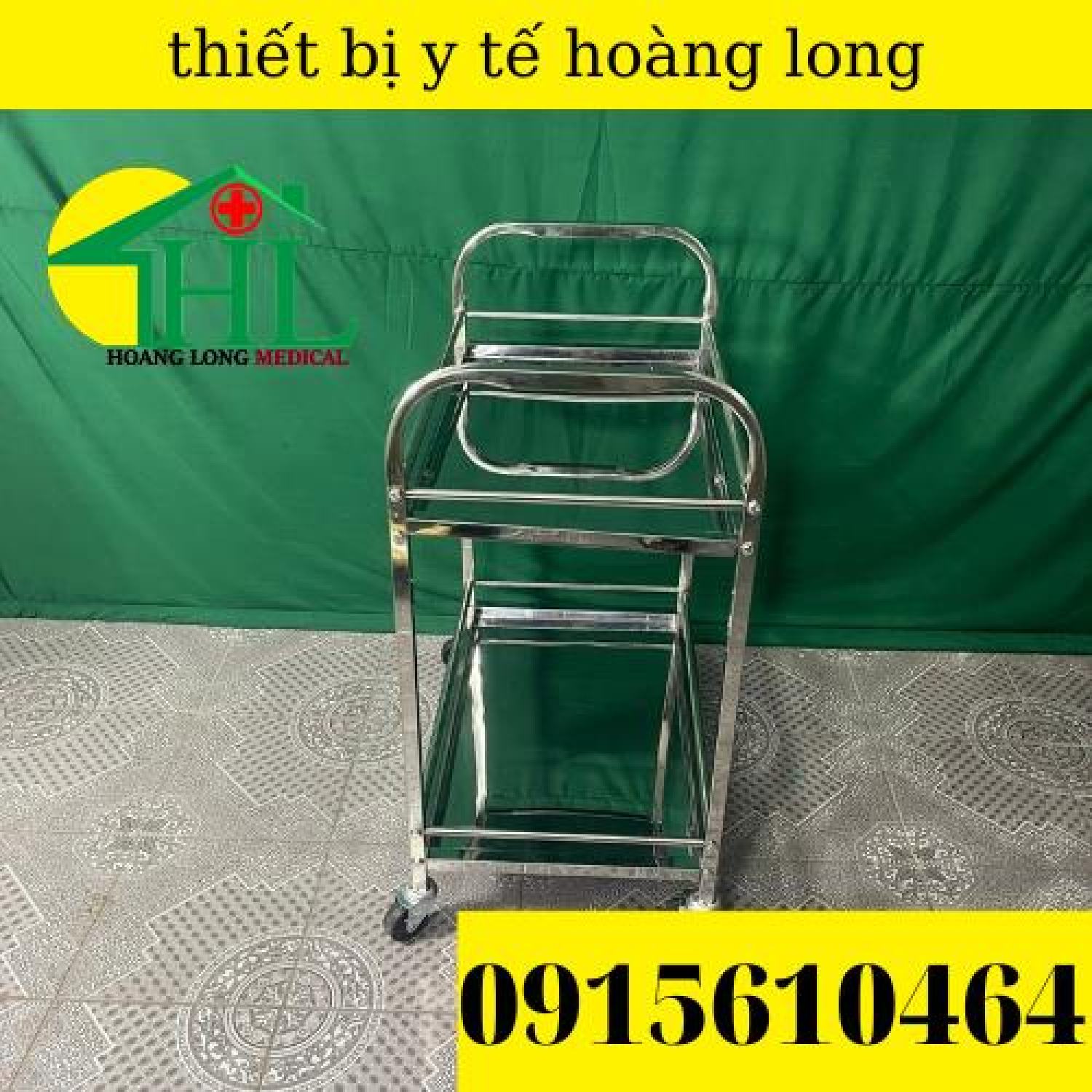 Xe Tiêm 3 Tầng Inox - Xe Đẩy Inox