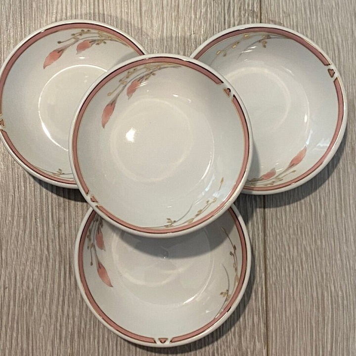 Đĩa Muối Tiêu, Bát Tương Hoa Lan Hồng 1012 Chuan Kuo Cao Cấp