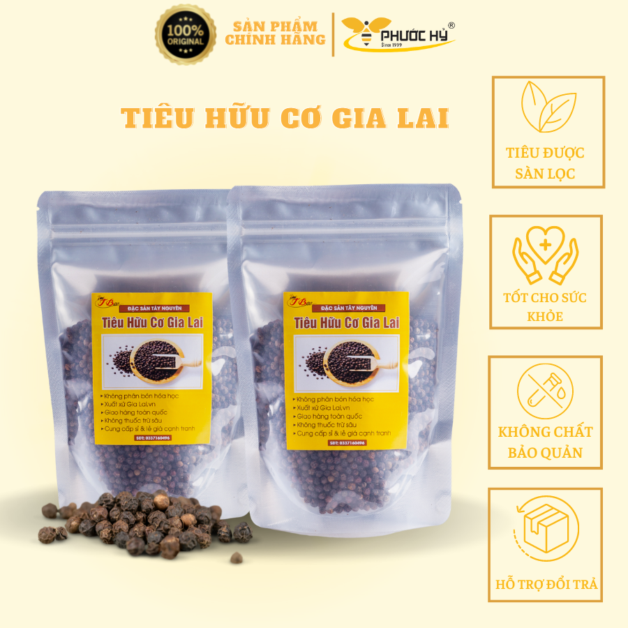 Hạt tiêu đen Gia Lai 1kg - Đặc sản Tây Nguyên