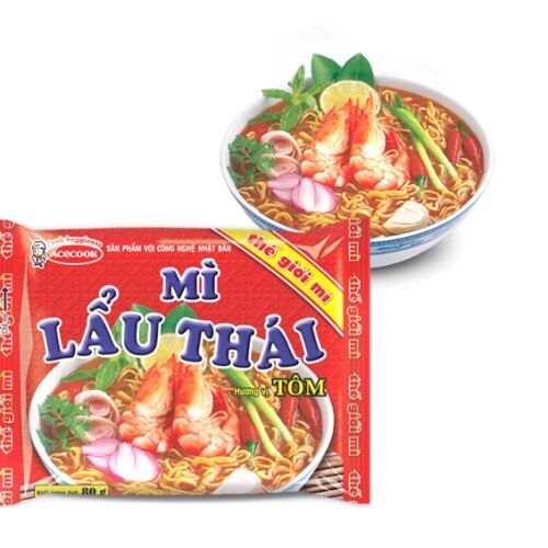 Mì lẩu thái tôm acecook gói 80g
