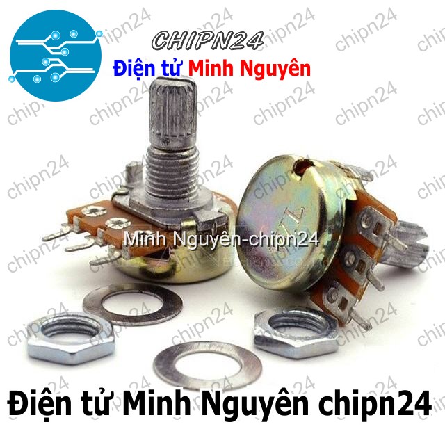 [3 cái] (F146) Biến trở Volume Đơn 5K Trục 15MM WH148 (B502 502 Trục dài 15mm 3 chân) - HH000147