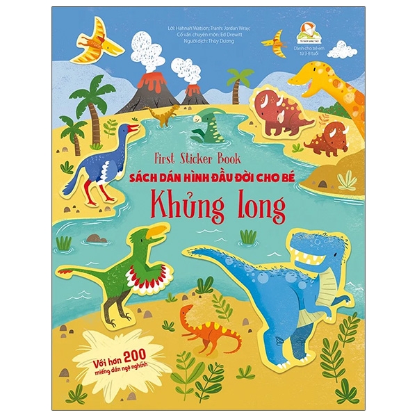 Fahasa - first sticker book - sách dán hình đầu đời cho bé - khủng long