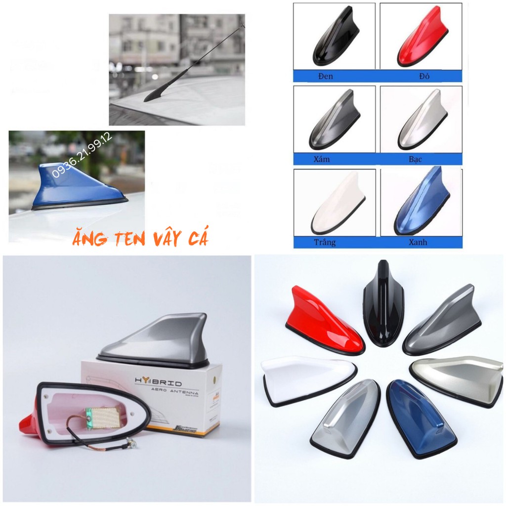 Ăng Ten Vây Cá Mập Đế Cao Su Trang Trí Cho Ô Tô