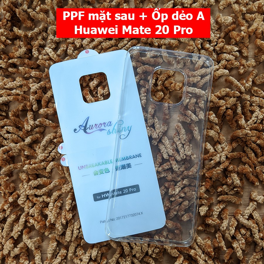 Combo dán chống xước PPF và ốp lưng dẻo Huawei Mate 20 Pro