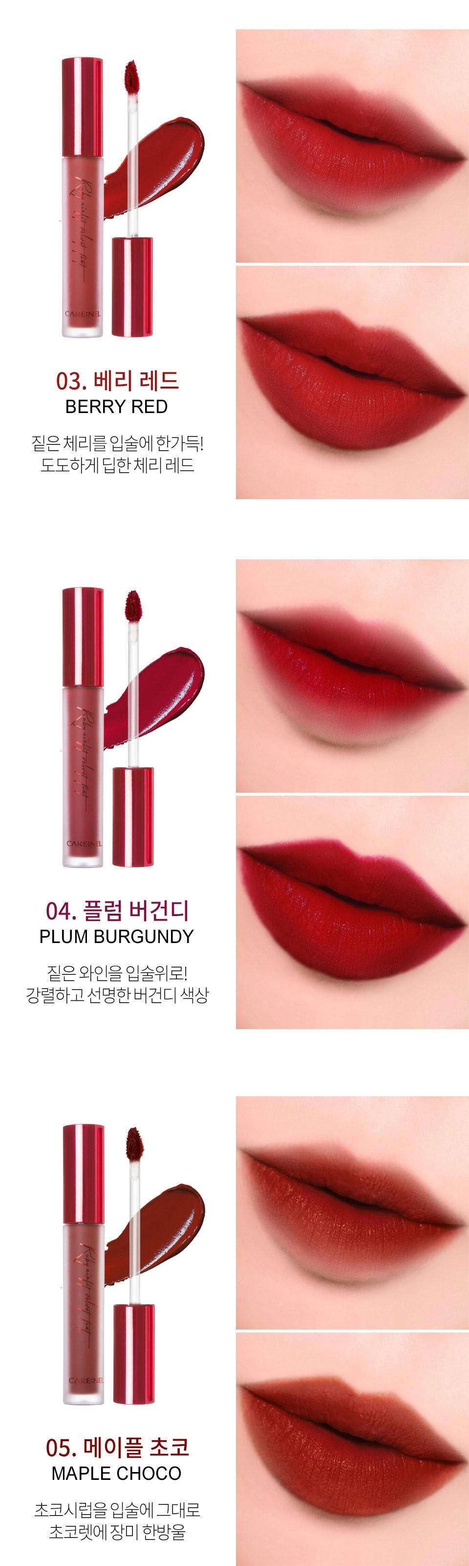 Son Kem Lì Carenel Ruby Airfit Velvet Tint