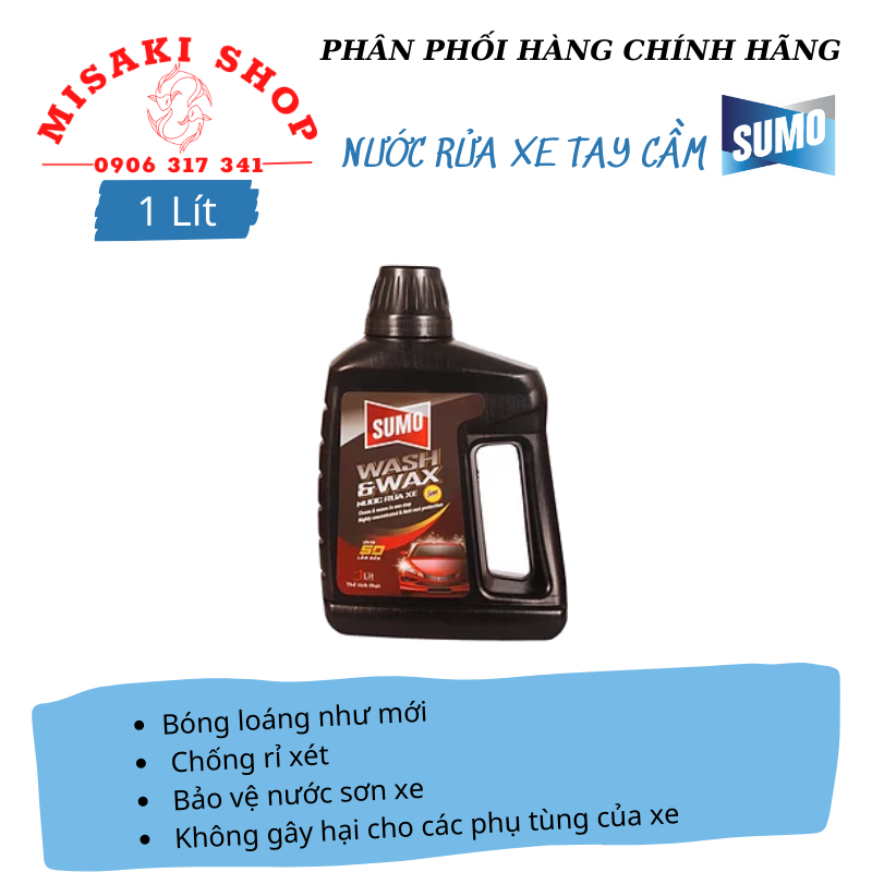 [HCM]Combo 2 Nước Rửa Xe SUMO 1 Lít | MISAKISHOP