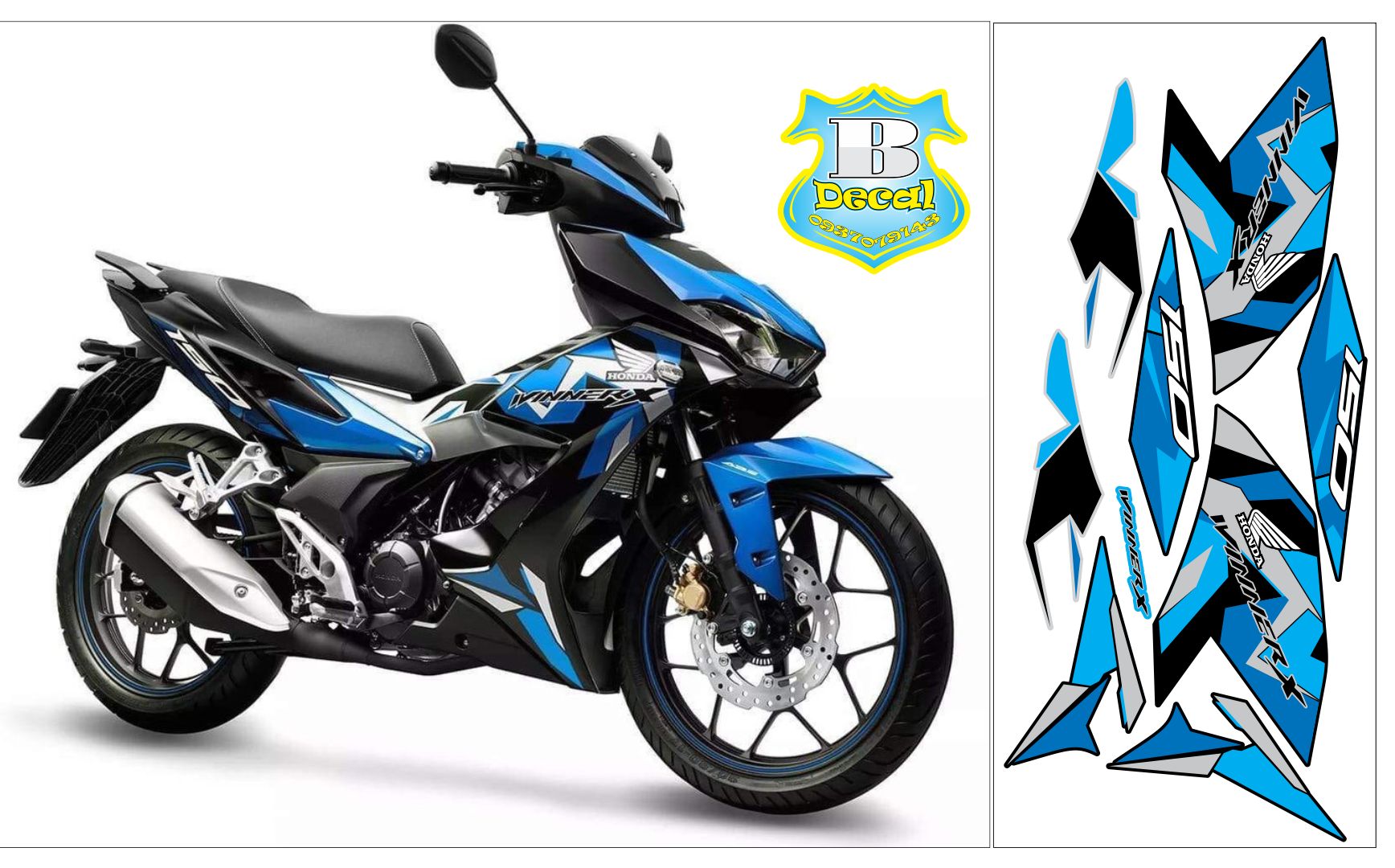 Tem rời winner X mẫu zin xanh đen