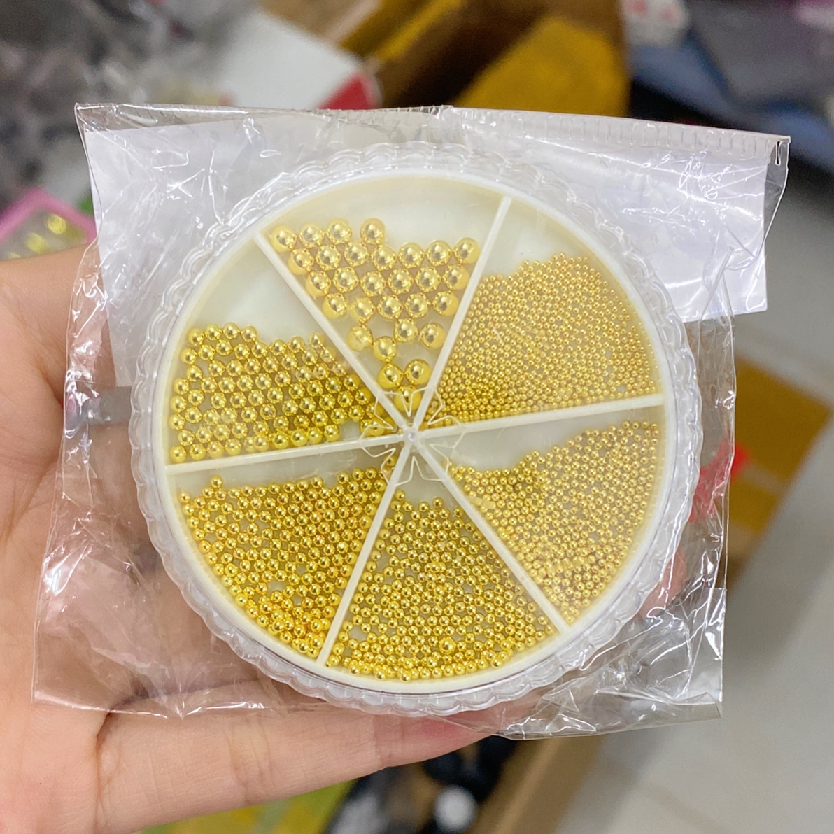 Set bi trang trí móng mix size ,vàng ,bạc - sugar nails