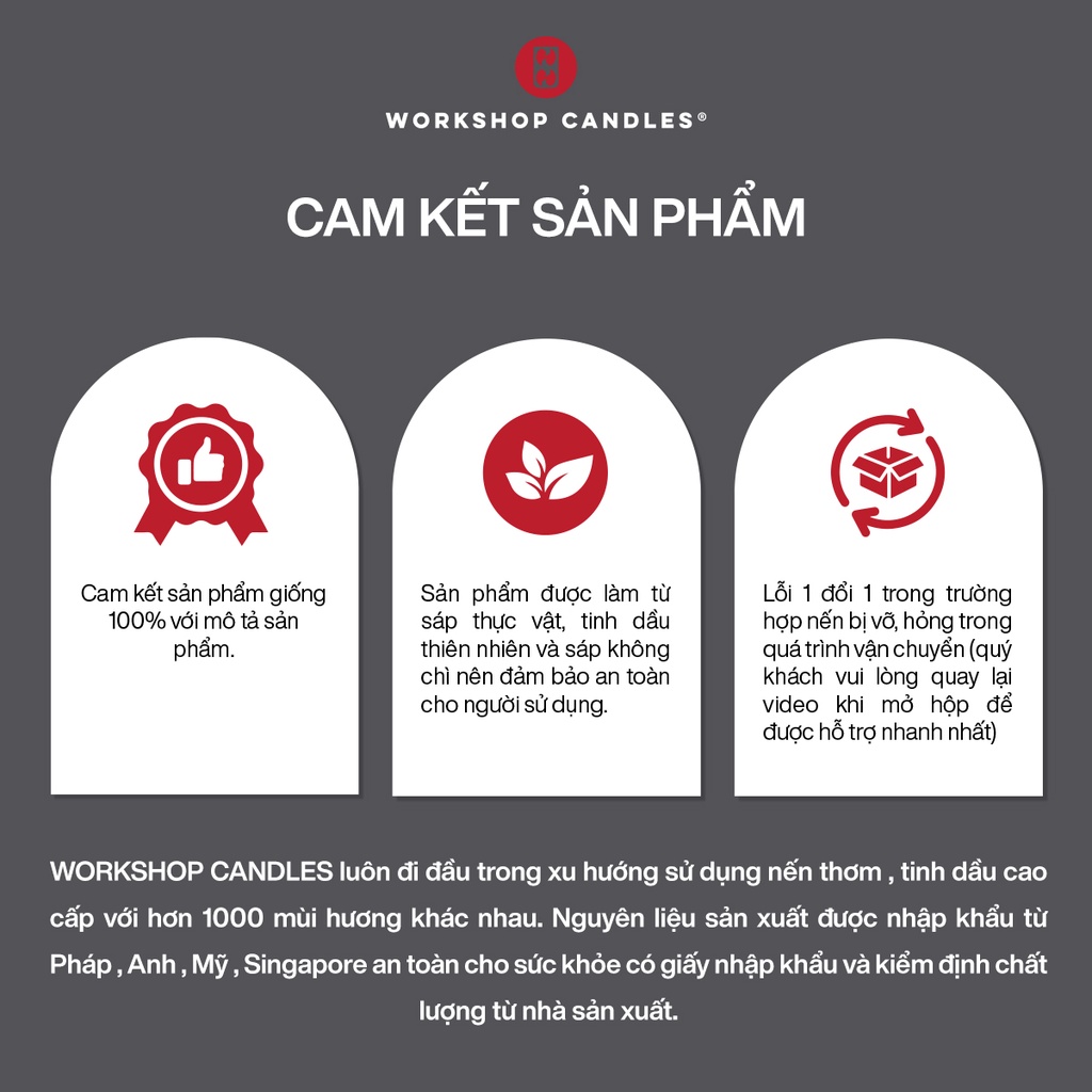 Workshop Candles - Nến thơm Cinnamon Amber 8oz