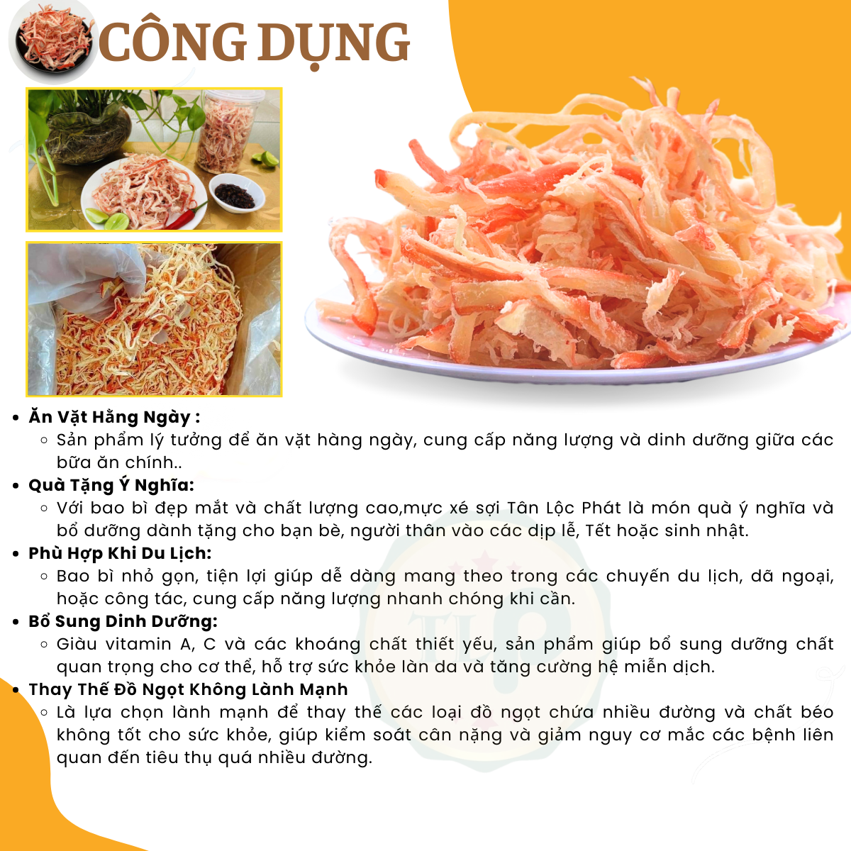 MỰC SỢI HẤP NƯỚC DỪA TÂN LỘC PHÁT HŨ 150G
