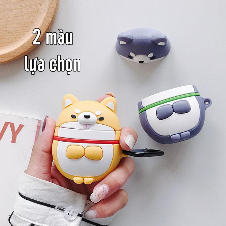 Case silicon cho tai nghe Airpods mẫu Corgi