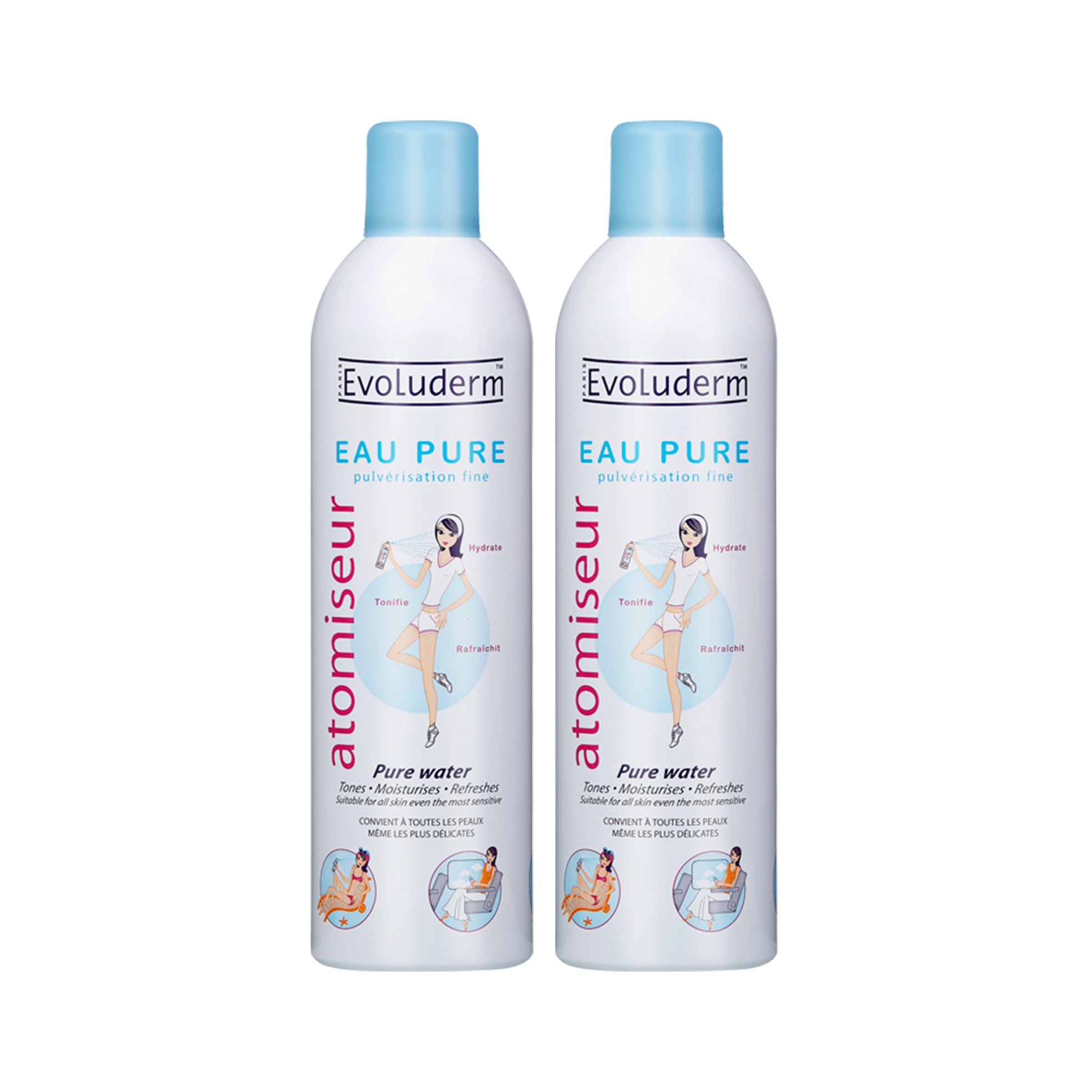 Xịt khoáng cấp ẩm làm dịu da Evoluderm 150ml / 400ml