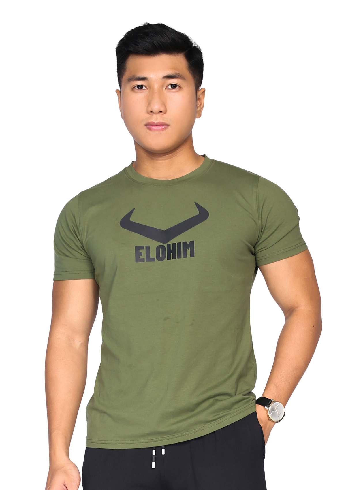Áo Thể Thao Logo Elohim Classic - Xanh Lính