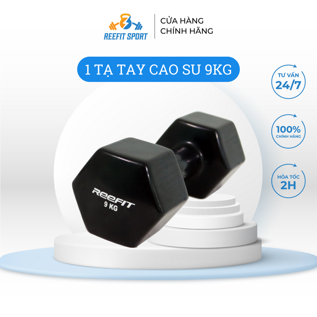 Tạ tay cao su 9kg Reefit
