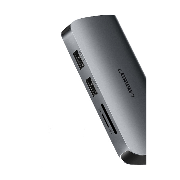 Bộ chuyển đổi Ugreen 50852 USB Type-C sang HDMI, Lan, USB 3.0, SD/TF