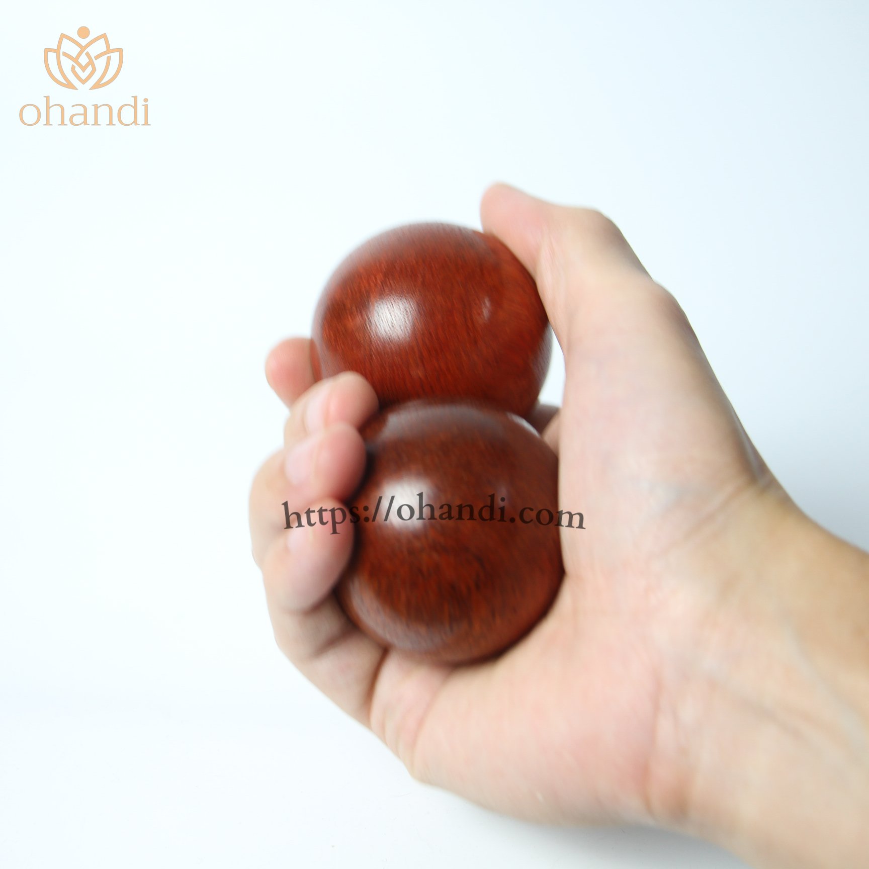 Quả bi lăn tay bẵng gỗ hương
